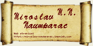 Miroslav Naumparac vizit kartica